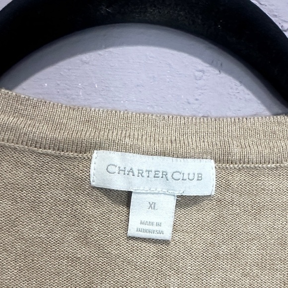 NWOT Charter Club Cream Button-Up Cardigan size XL - Picture 2 of 10